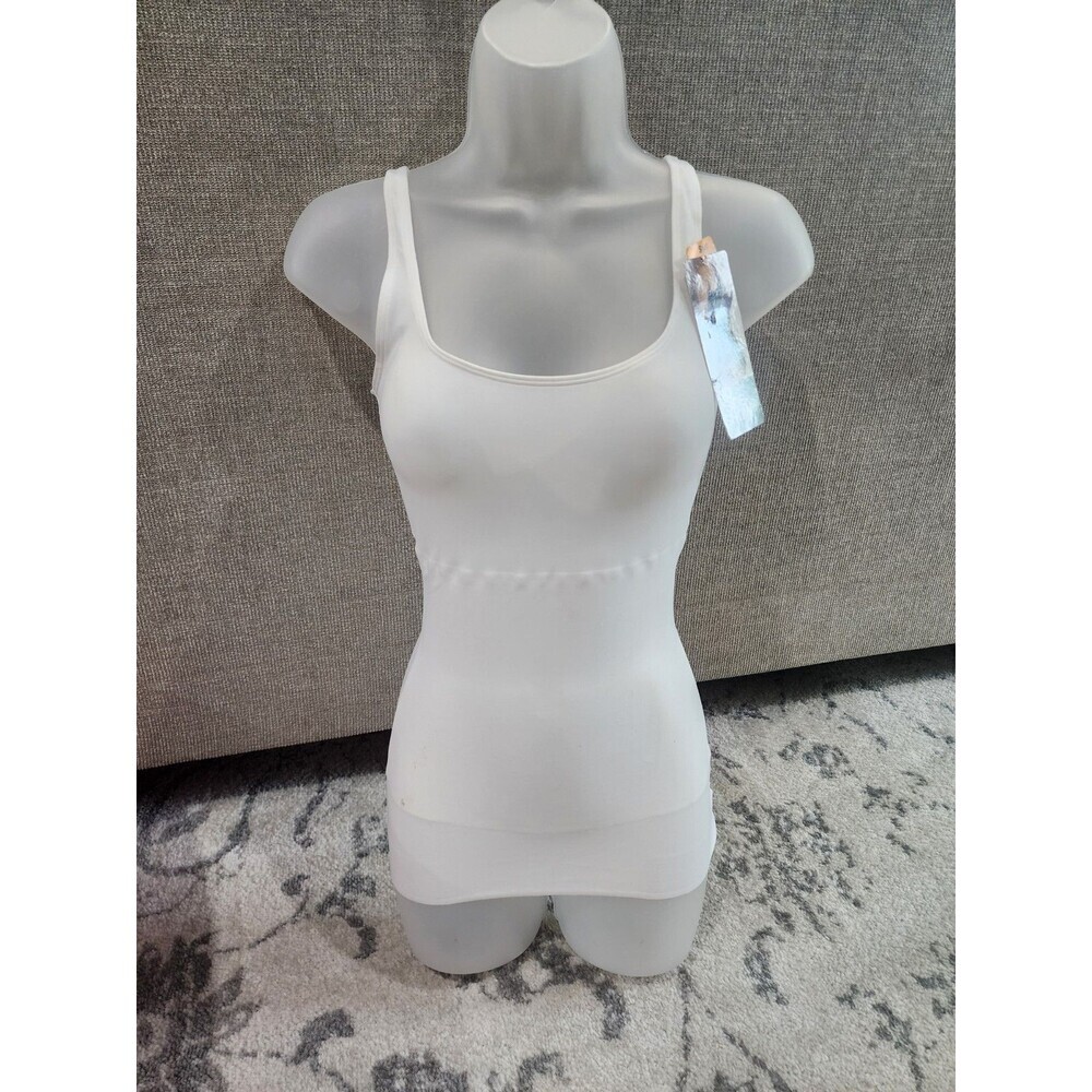 Naomi & Nicole Waist Shaping Tank 7503 White Small Firm Compression Slimming
